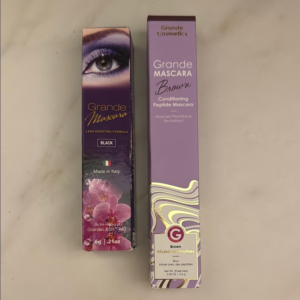 GRANDE COSMETICS Black and Brown Mascaras